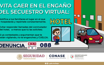 Evita caer en el engaño del secuestro virtual. ¡Juntos contra el secuestro y la extorsión!.