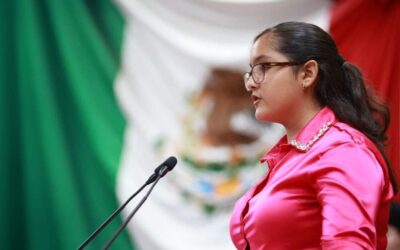 Ana Carolina Jiménez, representante de Acaponeta en el Parlamento de Niñas, Niños y Adolescentes de Nayarit 2023.