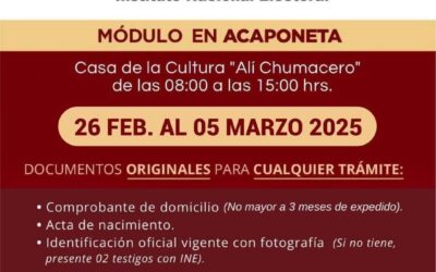 MÓDULO DEL INE EN ACAPONETA: