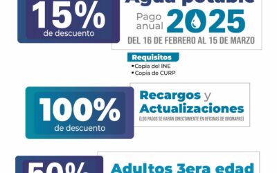 #Descuentos|| Oromapas Acaponeta pone a disposición los descuentos en el pago de agua potable.  #aprovechalaoportunidad
