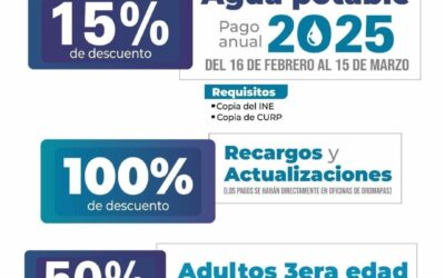 #Descuentos|| Oromapas Acaponeta pone a disposición los descuentos en el pago de agua potable.  #aprovechalaoportunidad.