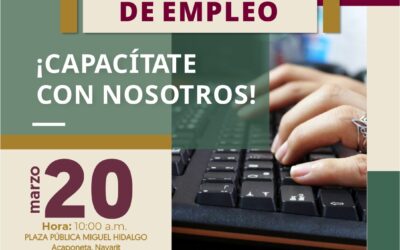 Acude a la plaza principal de #Acaponeta, donde se realizará una jornada de empleo Gobierno del Estado de Nayarit, la Secretaría del Trabajo y Justicia Laboral y el Gobierno De Acaponeta, convocan.