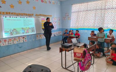 Capacitacion de la prevencion del delito en la Escuela primaria Nicolás Bravo de El Centenario.