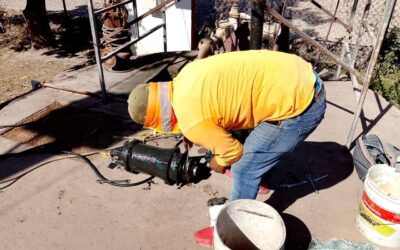 #Oromapas|| Personal de Oromapas Acaponeta realizó labores de mantenimiento en el cárcamo de Mazatlancito.