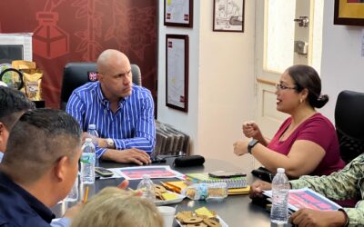 Manuel Ramón Salcedo Osuna, presidente municipal de Acaponeta sostuvo una reunión de organización y coordinación para el operativo vacaciones semana santa 2025.